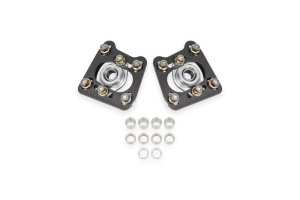 Ford Mustang Caster & Camber Plates - BMR Suspension - Steel - Black Hammertone - `94-`04